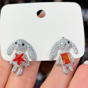 925 Silver Needles, Hypoallergenic, Zircon Design Style